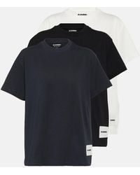 Jil Sander - Set Of 3 Cotton Jersey T-Shirts - Lyst