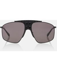 Alaïa - Lettering Logo Aviator Sunglasses - Lyst