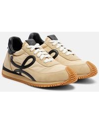 Loewe - Flow Runner 2.0 Suede-Trimmed Sneakers - Lyst