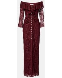 Self-Portrait - Off-Shoulder Lace Maxi Dress - Lyst
