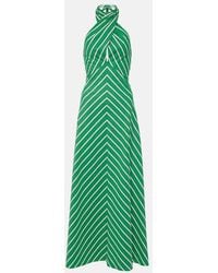 STAUD - Dawn Striped Cotton Poplin Maxi Dress - Lyst