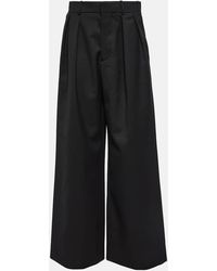 Wardrobe NYC - Pleated Low-rise Wide-leg Wool Pants - Lyst