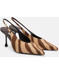 Jimmy Choo - Isa 80 Calf Hair Slingback Pumps - Lyst