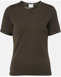Courreges - Logo Cotton-Blend T-Shirt - Lyst