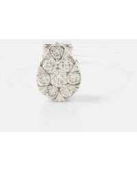 PERSÉE - Floating 18kt White Gold Ring With Diamond - Lyst