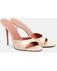 AMINA MUADDI - Elodie 105 Patent Leather Mules - Lyst