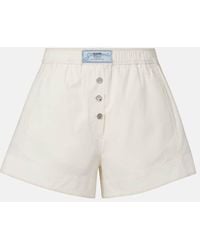 Ganni - Shorts Aus Einem Baumwollgemisch - Lyst