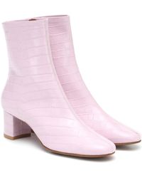 BY FAR Ankle Boots Sofia aus Leder - Pink
