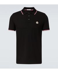 Moncler - Permanent Cotton Jersey Polo Shirt - Lyst