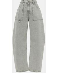 The Attico - Effie Mid-Rise Barrel-Leg Jeans - Lyst