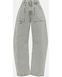 The Attico - Effie Mid-rise Barrel-leg Jeans - Lyst