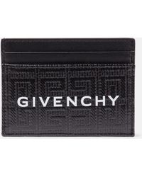 Givenchy Portacarte 4G in pelle e canvas - Nero