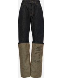 Jean Paul Gaultier - Cuff Wide-leg Jeans - Lyst