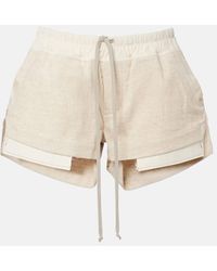 Rick Owens - Fog Cotton And Linen Bermuda Shorts - Lyst