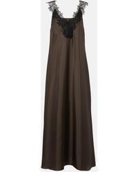 Rohe - Maxikleid Aus Seide Mit Spitze - Lyst