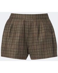 Blazé Milano - Tinker Checked Wool And Cashmere Shorts - Lyst