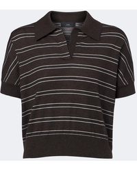 arch4 - Darya Striped Cashmere Polo Shirt - Lyst