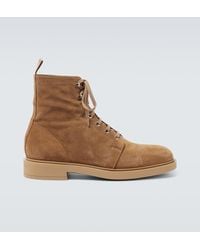 Gianvito Rossi - Botas acordonadas de ante Richard - Lyst