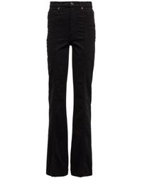 7 For All Mankind Dojo High-rise Flared Jeans - Black