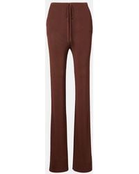 AYA MUSE - Ribbed-Knit Flared Pants - Lyst