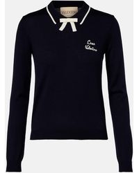 Valentino - Chez Virgin Wool Polo Sweater - Lyst