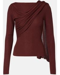 AYA MUSE - Draped Silk-Blend Top - Lyst