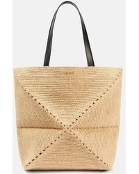 Loewe - Paula's Ibiza Puzzle Fold Xl Raffia Tote Bag - Lyst