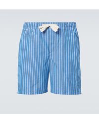 Orlebar Brown - Alex Striped Linen And Cotton Shorts - Lyst