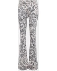 Etro - Paisley Printed Flared Jeans - Lyst