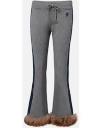 Balenciaga - Embroidered Low-Rise Cotton Capri Pants - Lyst