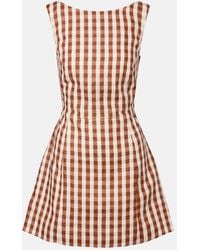 Faithfull the Brand - Sofia Gingham Linen Minidress - Lyst