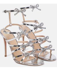 Giambattista Valli - Silver Love Bow Embellished Sandals - Lyst