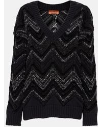 Missoni - Zig Zag Sequined Oversized Sweater - Lyst