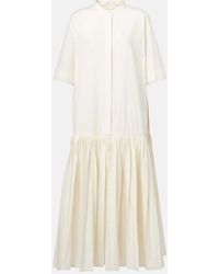 Jil Sander - Maxikleid Aus Baumwollpopeline - Lyst