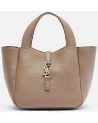 Saint Laurent - Le 5 A 7 Bea Baby Leather Top-Handle Bag - Lyst