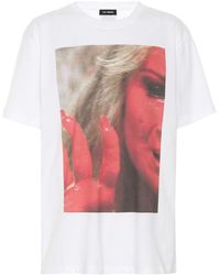 Raf Simons - Camiseta De Algodón Gráfica - Lyst