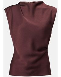 Vince - Top De Saten Drapeado - Lyst