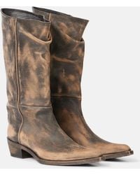 KHAITE - Clive Leather Mid-Calf Boots - Lyst