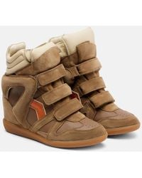 Isabel Marant - Wedge-Sneakers Bekett Aus Veloursleder - Lyst