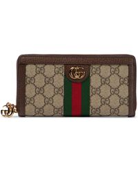 Gucci Ophidia GG Supreme Wallet - Brown