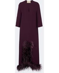Valentino - Cady Couture Feather-Trimmed Gown - Lyst