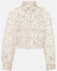 Isabel Marant - Cropped Cotton Lace Shirt - Lyst