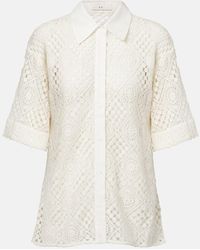 SIR. - Crochet Cotton-Blend Shirt - Lyst
