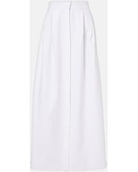 Max Mara - Cotton-Blend Gabardine Maxi Skirt - Lyst