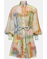 Zimmermann - Matchmaker Bandana Patch-print Minidress - Lyst
