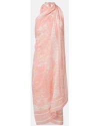 Balmain - Printed Silk Beach Cover-Up - Lyst