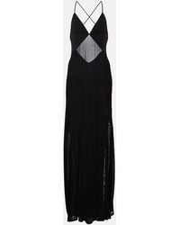 STAUD - Robe Longue Fleur En Jersey - Lyst