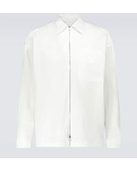 Prada - Camicia in cotone con zip - Lyst