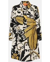 La DoubleJ - Artemis Floral Wool-Blend Minidress - Lyst