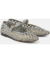 Le Monde Beryl - Woven Leather Mary Jane Flats - Lyst